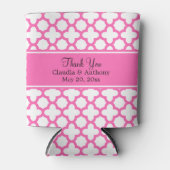 ホットピンククローバーパタ結婚ーンありがとう 缶クーラー (正面)