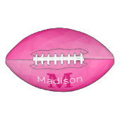 ホットピンクグラデーション幾何メッシュパターンモノグラム アメリカンフットボール (正面)