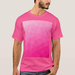 ホットピンクグラデーション幾何学メッシュパターン Tシャツ