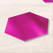 ホットピンクグラデーション箔 ペーパーコースター (アングル)