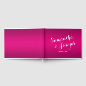 ホットピンクグラデーシ結婚ョン ゲストブック (全面)