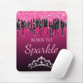 ホットピンクグラムドリッピンググリッター生まれを輝かせる マウスパッド (マウス)