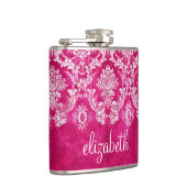 ホットピンクグランジダマスクパタカスタムーン文字 フラスク (右)