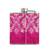 ホットピンクグランジダマスクパタカスタムーン文字 フラスク (裏面)
