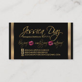 ホットピンクグリッターと金ゴールド2 名刺 (裏面)