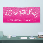 ホットピンクグリッターカラーブロック40と素晴らしい 横断幕 (トレードショー)