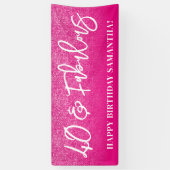 ホットピンクグリッターカラーブロック40と素晴らしい 横断幕 (縦)