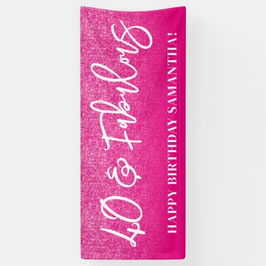 ホットピンクグリッターカラーブロック40と素晴らしい 横断幕 (縦)