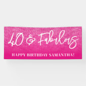 ホットピンクグリッターカラーブロック40と素晴らしい 横断幕 (横)