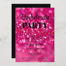 ホットピンクグリッターグラムバチェロレッテ