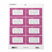 ホットピンクグリッタースパークル ラベル (フルシート)