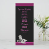 ホットピンクグリッターハイヒールのメニューカード メニュー (スタンド正面)