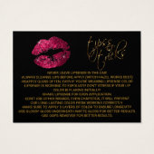 ホットピンクグリッターリップ💋アプリケーションの指示 (裏面)