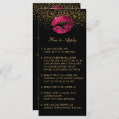 ホットピンクグリッターリップセンスインテリジェンスの指示 (正面/裏面)