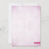 ホットピンクグリッタールックバチェロレッテ 招待状 (裏面)