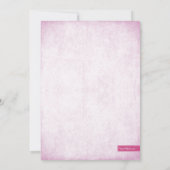 ホットピンクグリッタールックヘンパーティー 招待状 (裏面)