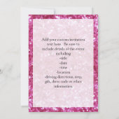 ホットピンクグリッタールック 招待状 (裏面)