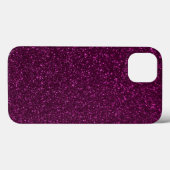 ホットピンクグリッター効果 Case-Mate iPhoneケース (裏面 (横))