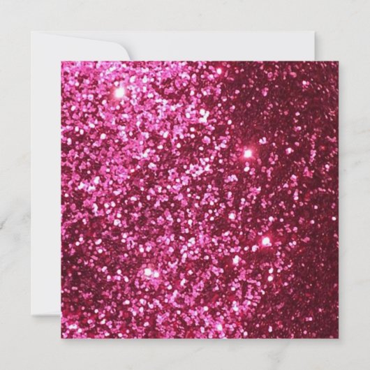 ホットピンクグリッター卒業パーティー招待状 招待状 (裏面)