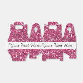 ホットピンクグリッター印刷 フェイバーボックス (折り畳みなし)