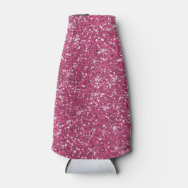 ホットピンクグリッター印刷 ボトルクーラー