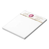 ホットピンクグリッター唇 ノートパッド (回転)