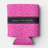 ホットピンクグリッター&ブラックピンクアクセント2 缶クーラー (裏面)