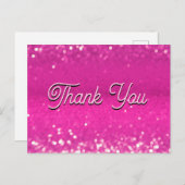ホットピンクグリッター《写真》ぼけ味ありがとう ポストカード (正面/裏面)