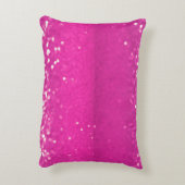 ホットピンクグリッター《写真》ぼけ味カスタム文字 アクセントクッション (裏面(縦))