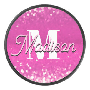 ホットピンクグリッター《写真》ぼけ味モノグラム アイスホッケーパック