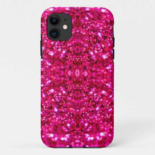 ホットピンクグリッター Case-Mate iPhoneケース (裏面)