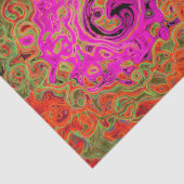 ホットピンクグルービー抽象芸術レトロ液スワール 薄葉紙 (詳細)