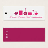 ホットピンクケータリングビジネスつるラベルラベル (正面&裏面)
