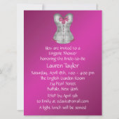 ホットピンクコルセットバチェロレッテ 招待状 (裏面)