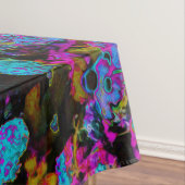 ホットピンクサイケデリックとブラックガーデンサンライズ テーブルクロス (インサイチュ)