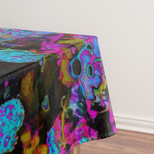 ホットピンクサイケデリックとブラックガーデンサンライズ テーブルクロス (インサイチュ)
