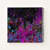 ホットピンクサイケデリックとブラックガーデンサンライズ ノートブック (裏面)