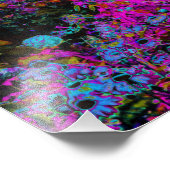 ホットピンクサイケデリックとブラックガーデンサンライズ フォトプリント            (角)