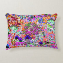 ホットピンクサイケデリックとライムグリーンガーデンフラワー