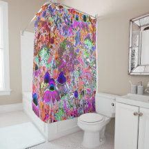 ホットピンクサイケデリックとライムグリーンガーデンフラワー