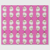 ホットピンクサンタ ラッピングペーパー (フラット)