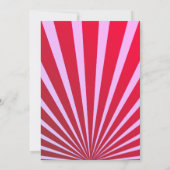 ホットピンクサーカスカーニバルフェスティバルガールズ誕生日 招待状 (裏面)