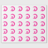 ホットピンクサーフィン ラッピングペーパー (フラット)