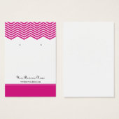 ホットピンクシェブロンカスタムイヤリングディスプレイカード