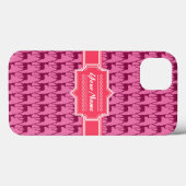 ホットピンクシカパーソナライズされた名 Case-Mate iPhoneケース (裏面 (横))