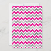 ホットピンクシルバーガールベビー散布招待状 招待状 (裏面)