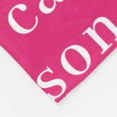 ホットピンクシンプルのパーソナライズされた繰り返し名 フリースブランケット (角)