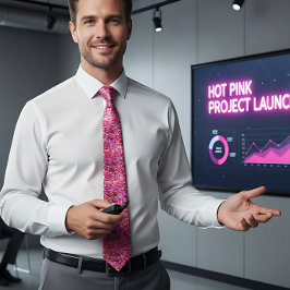 ホットピンクシークイン ネクタイ