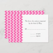 ホットピンクジグザグパターン 出欠カード (正面/裏面)