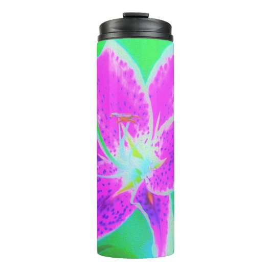 ホットピンクスターガーザーリリオンターコイズとグリーン タンブラー (正面)